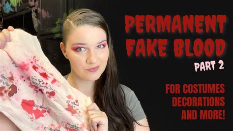 how do i make fake blood for clothes|best blood spectrum recipe.